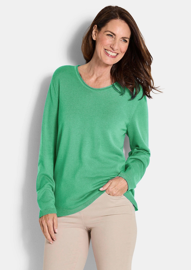 Strickpullover aus Baumwolle und Viskose