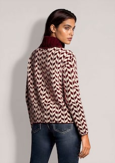 Pull à motif zigzag et col roulé thumbnail 3