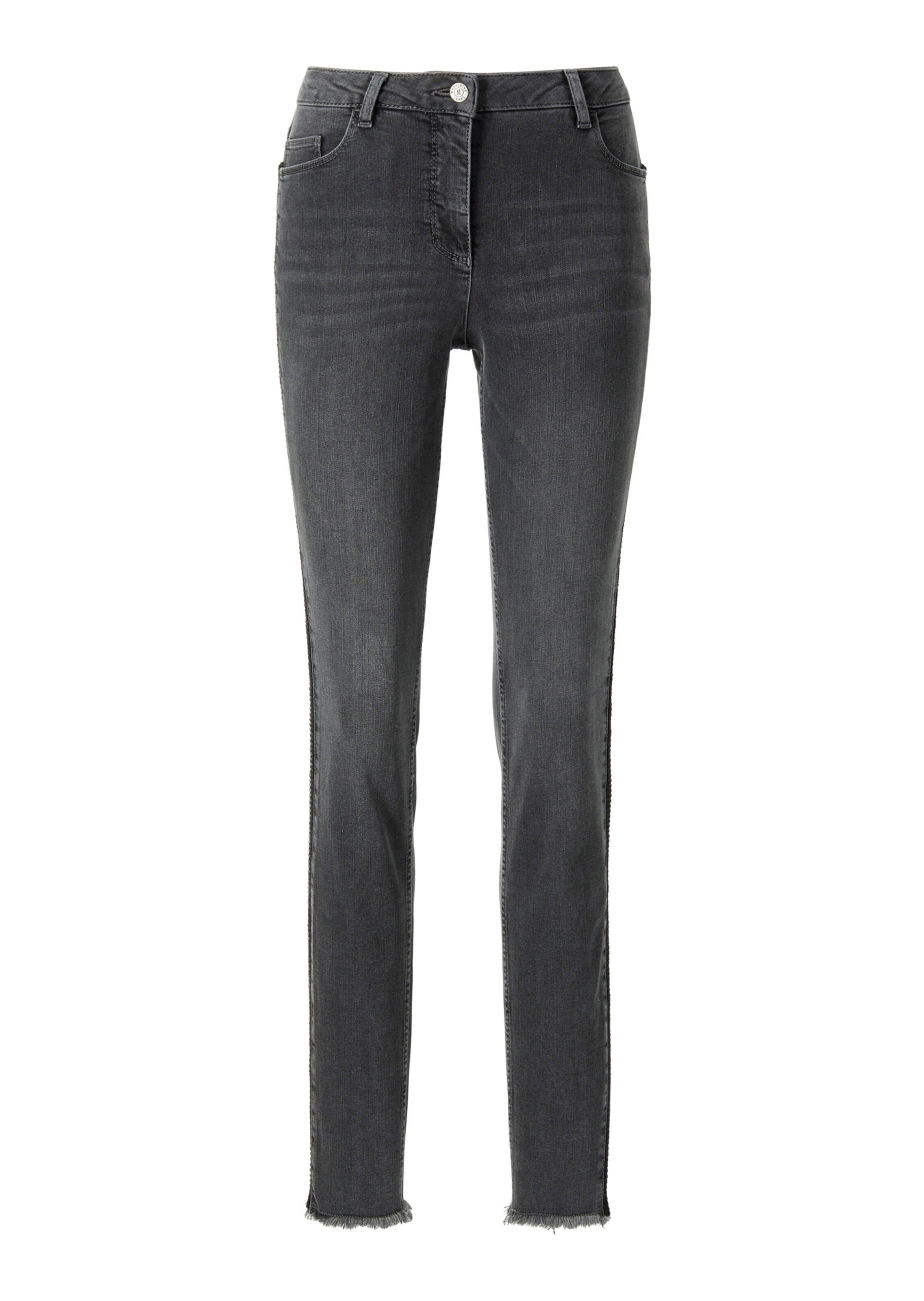 Jeans with decorative tape on the side