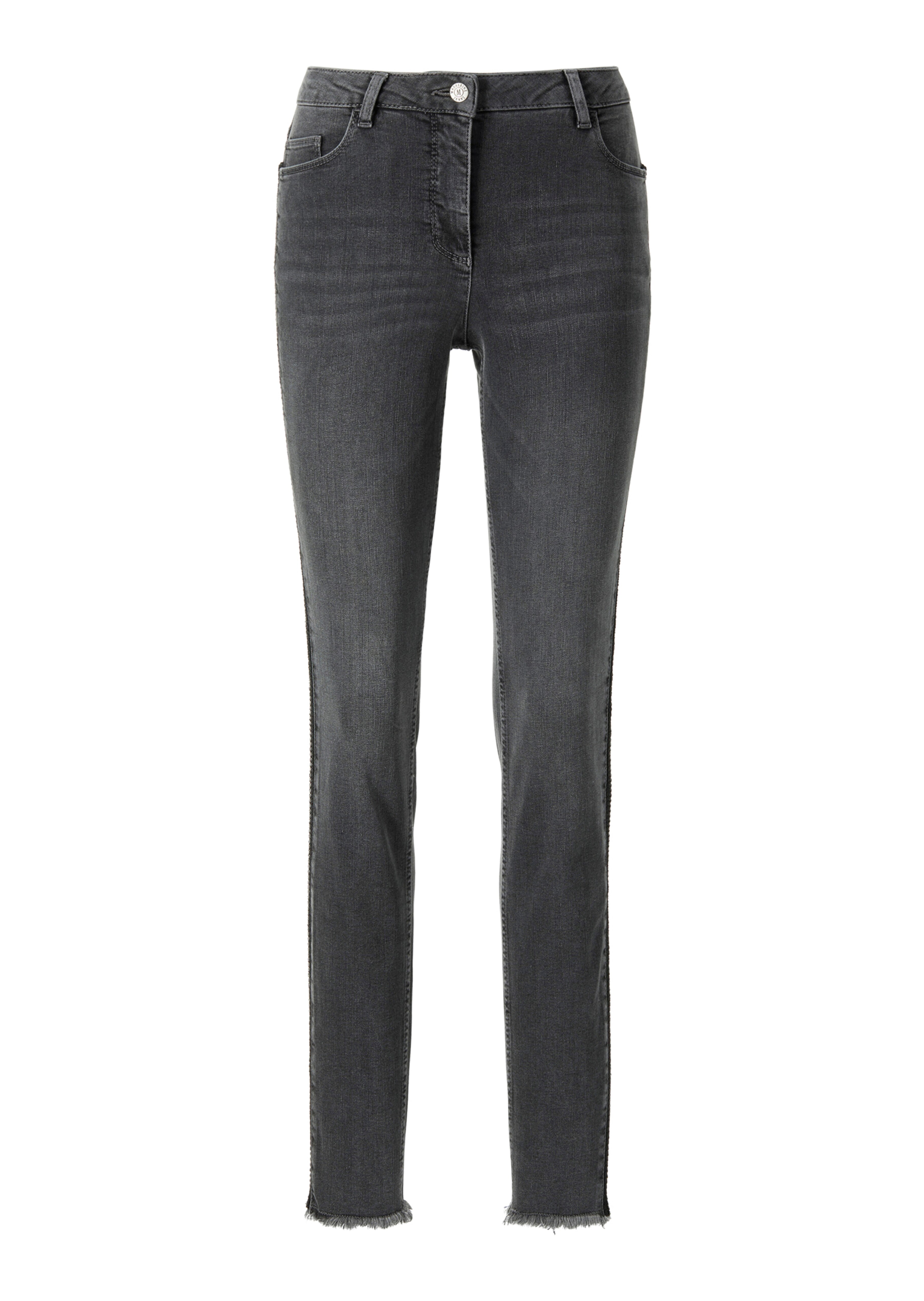 Jeans with decorative tape on the side