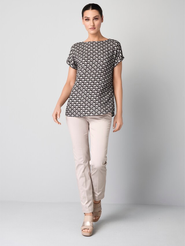 Bluse mit grafischem Druck 1