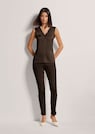 Lingerie-Top mit V-Ausschnitt und edler Spitze thumbnail 2
