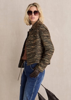 Tweed-Blazer mit Boxy-Cut thumbnail 1