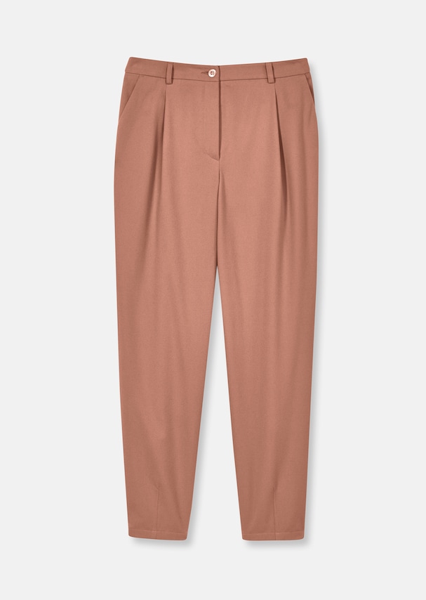 Pleated trousers in easy-care Ceramica fabric 5