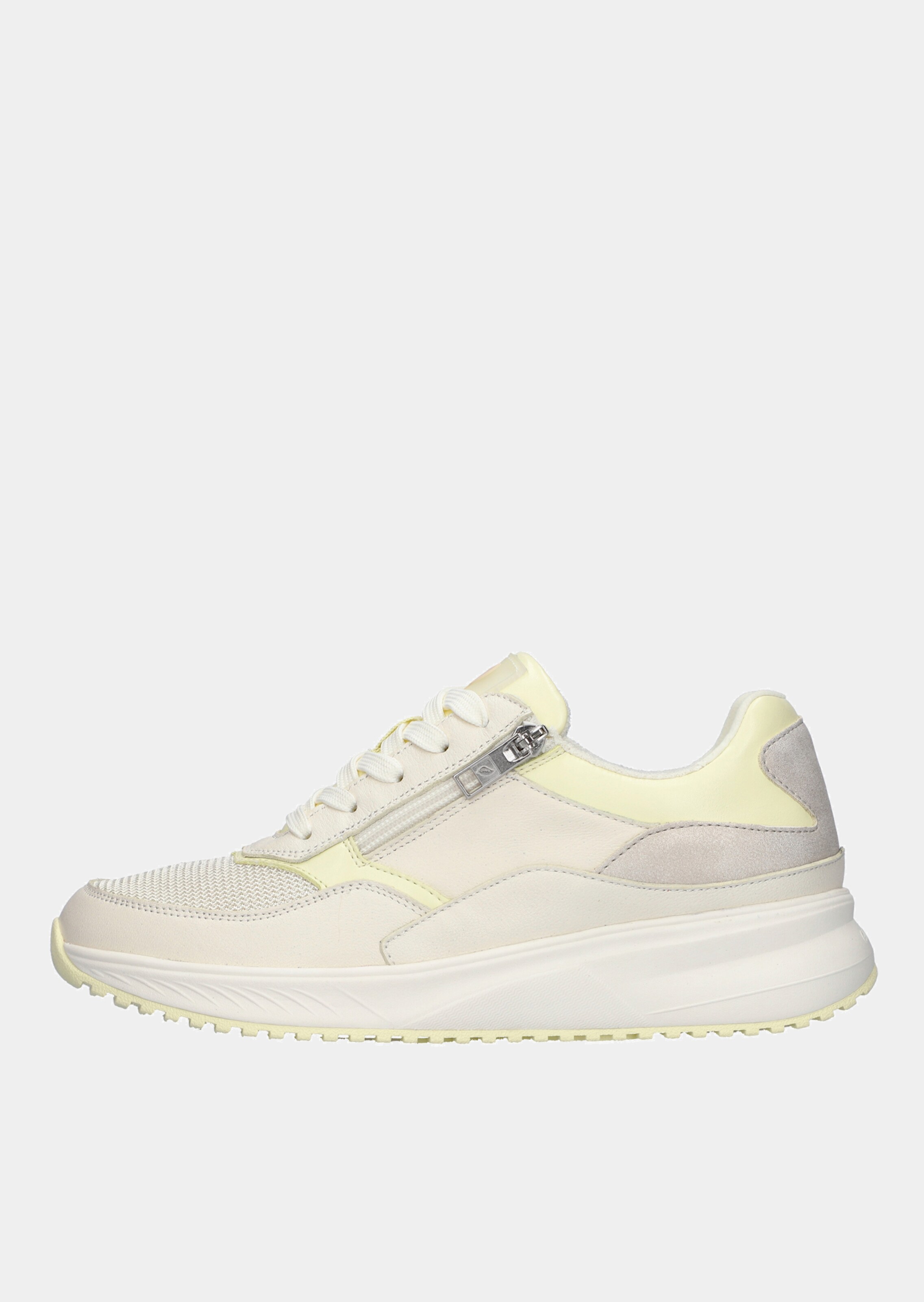 Sneakers en cuir lisse et cuir suédé