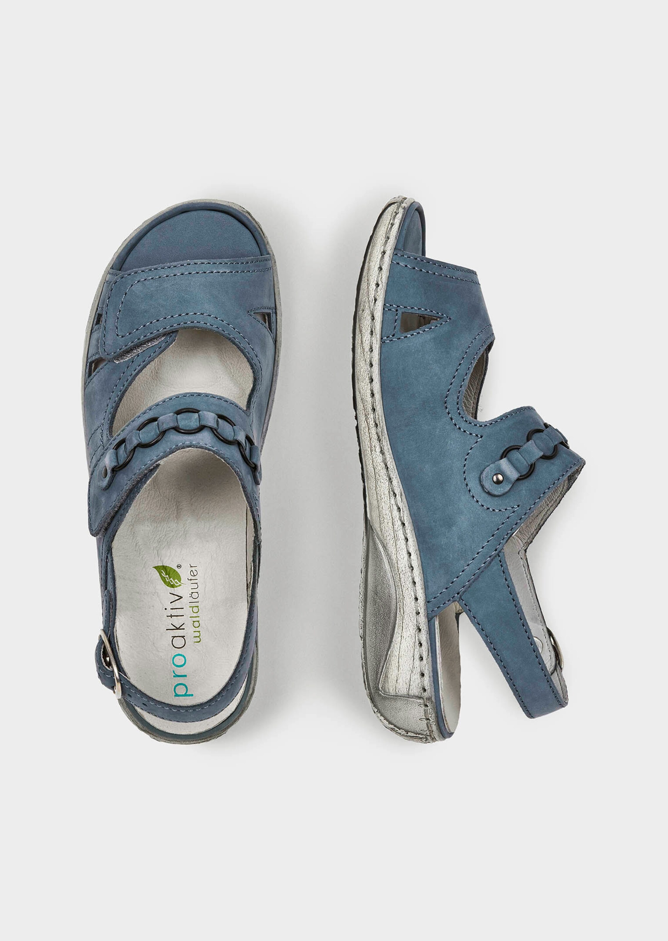 Sandales avec lanière velcro réglable - bleu - Gr. 44 de Goldner Fashion