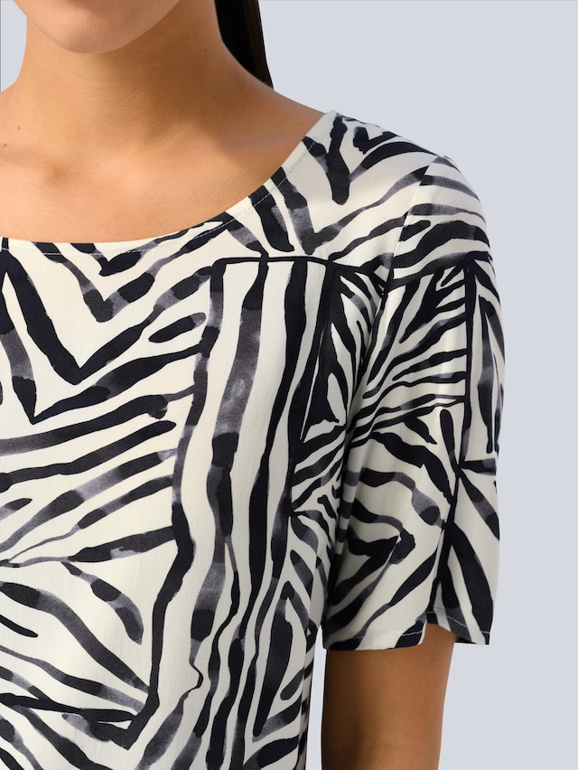 Bluse mit modischem allover Print