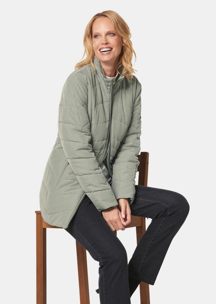 Warme Steppjacke in Jeansoptik