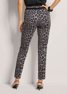 Leopard print trousers with zip pockets thumbnail 3