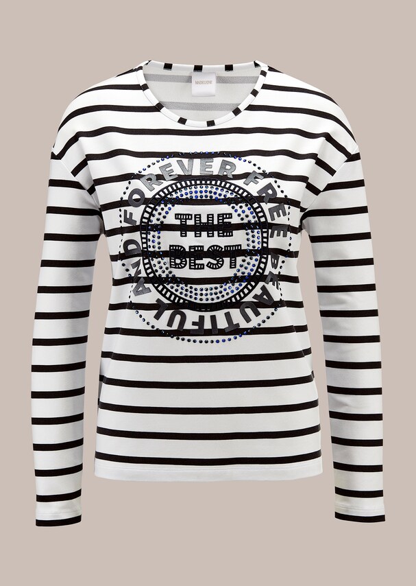 Striped sweatshirt with print motif 5