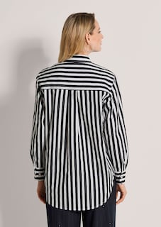 Baumwollbluse mit Streifen thumbnail 3