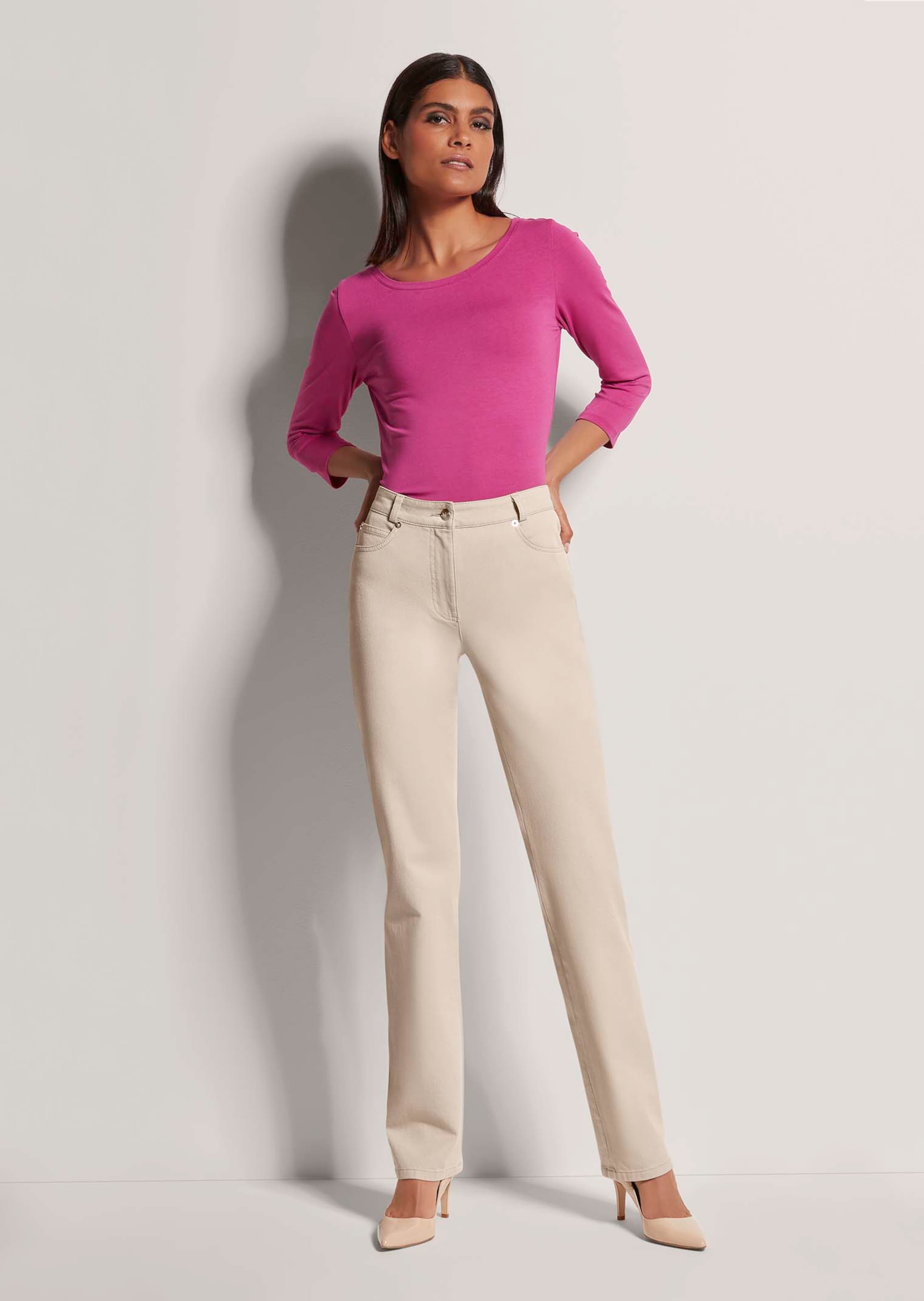 «M»-Jeans in gerader Form mit Logo-Stickerei