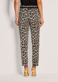 Broek met luipaardprint en ritszakken thumbnail 3