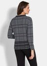 Sweatshirt met ruitpatroon en flockprint thumbnail 2