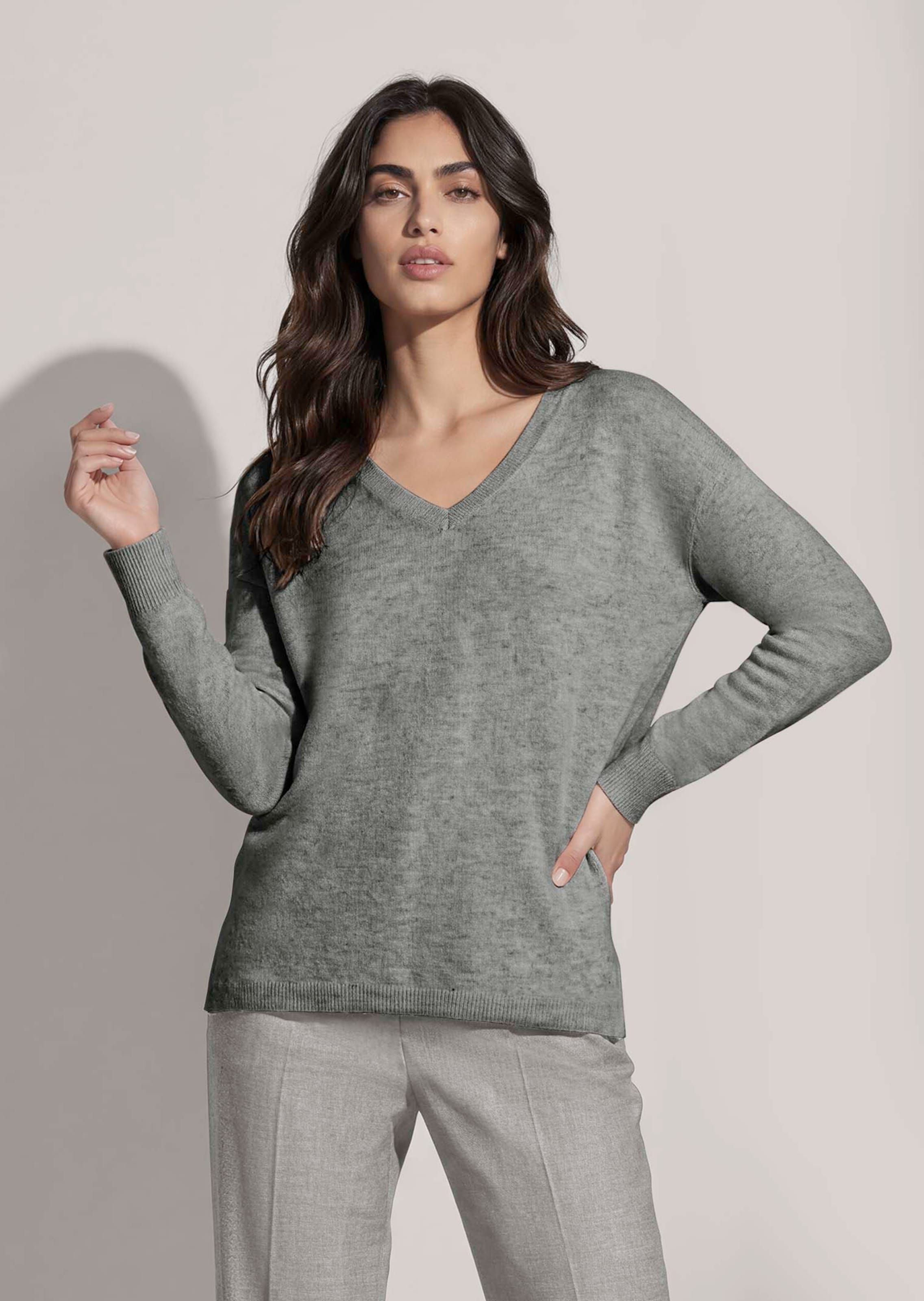 Pull en V en bon cachemire