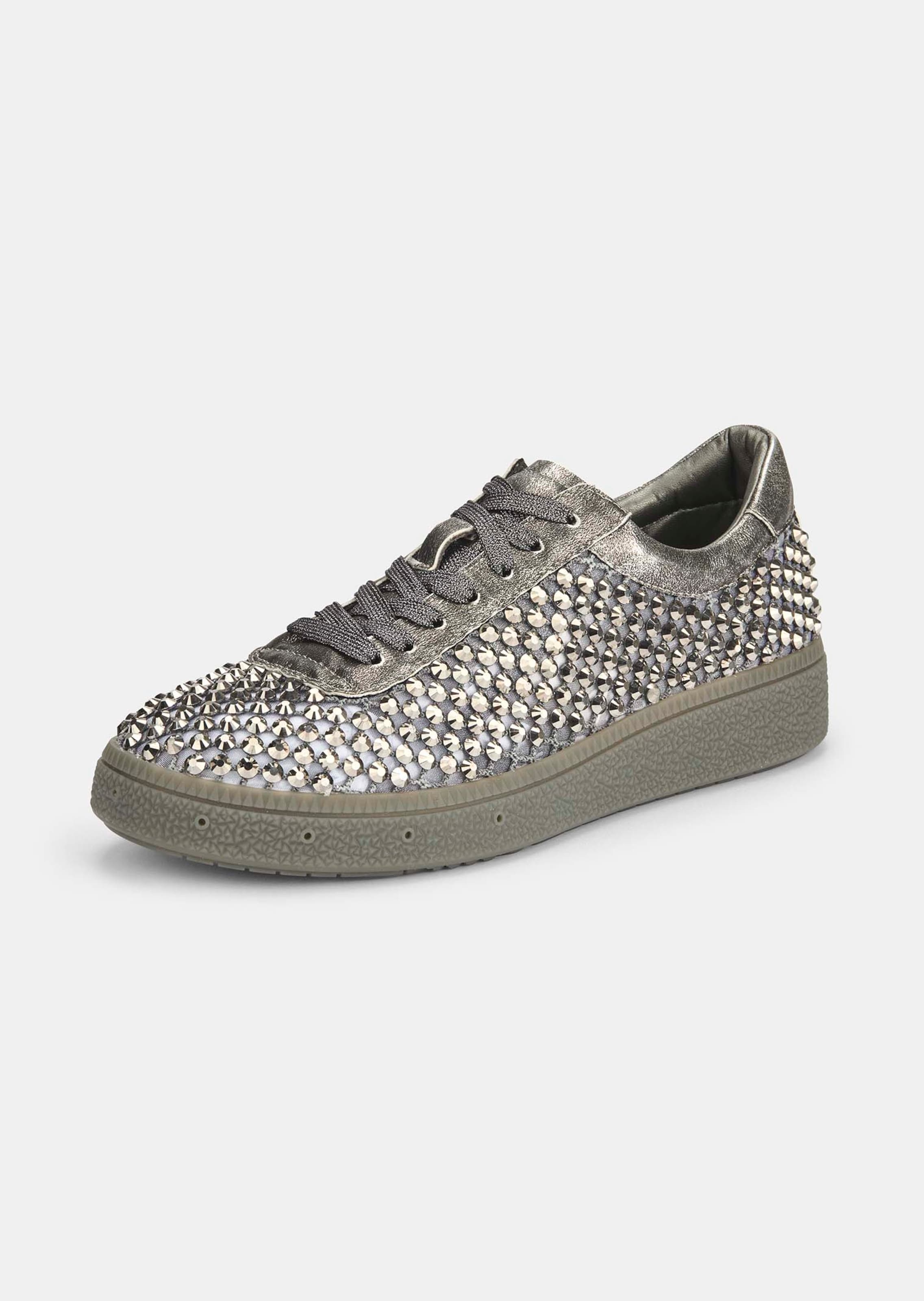Sneaker aus Mesh-Gewebe mit Strass