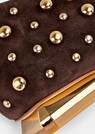 Leren ballerina's met goudkleurige studs thumbnail 3