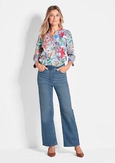 Jeans VERA met elastische tailleband en wijde pijpen thumbnail 6