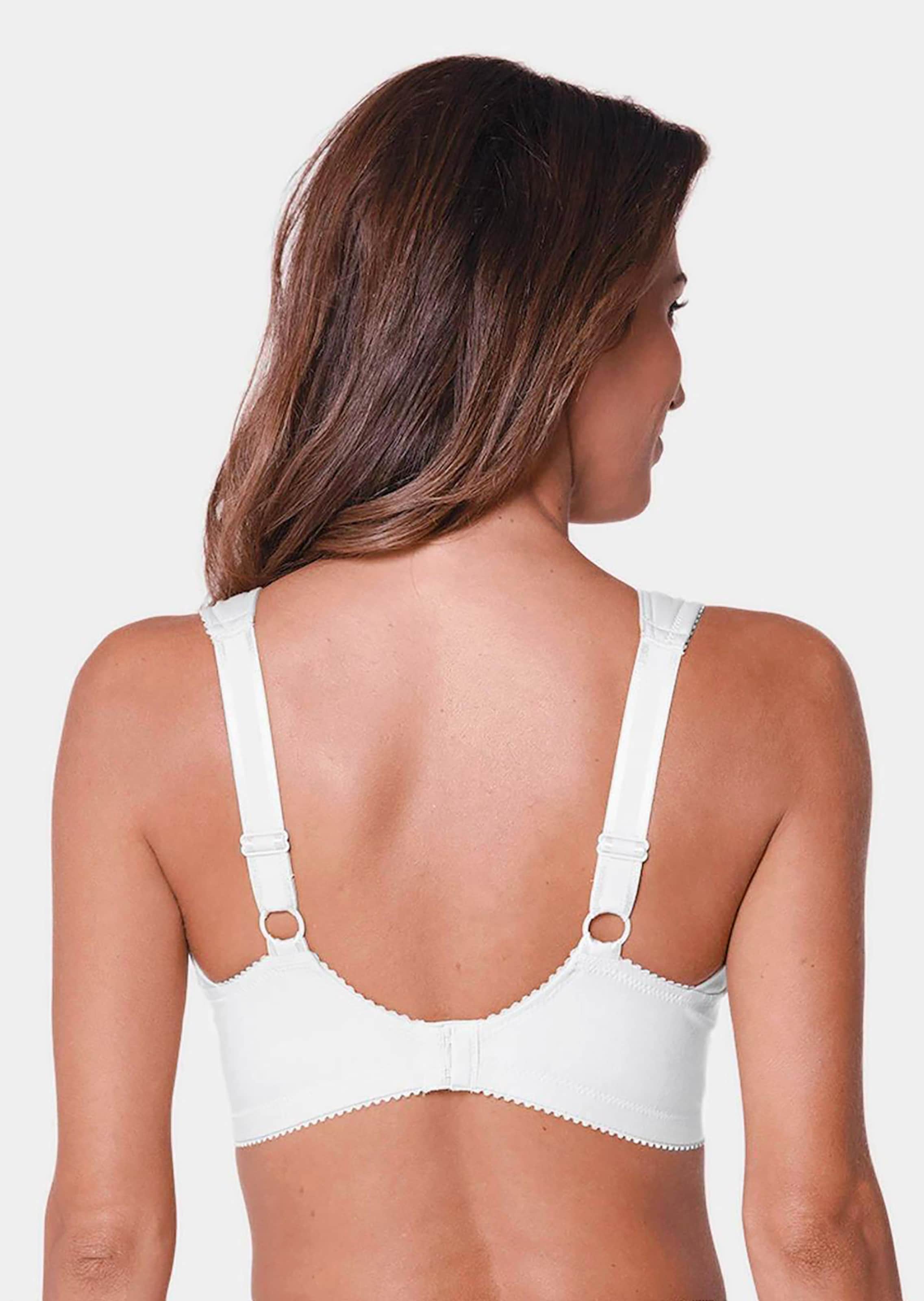 Soutien-gorge en coton et dentelle - blanc - Gr. 120 B de Goldner Fashion