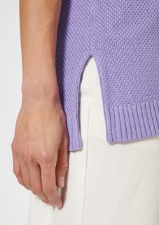 Kurzarm-Pullover mit asymmetrischem Saum und Schlitz thumbnail 5