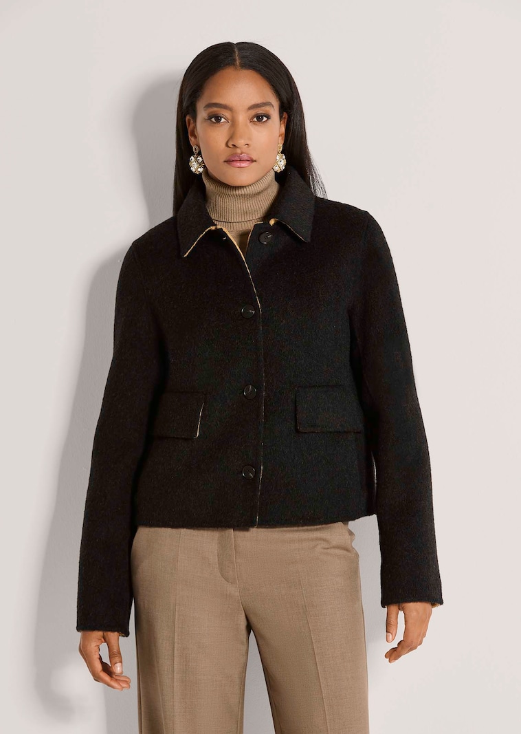 Doubleface-Jacke in kastiger Form