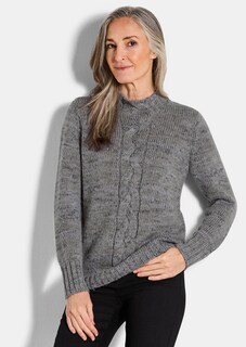 Tricot pullover met kabelpatroon thumbnail 1