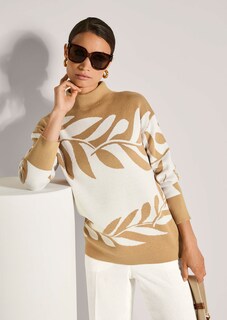 Jacquard-Pullover mit floralem Muster thumbnail 4