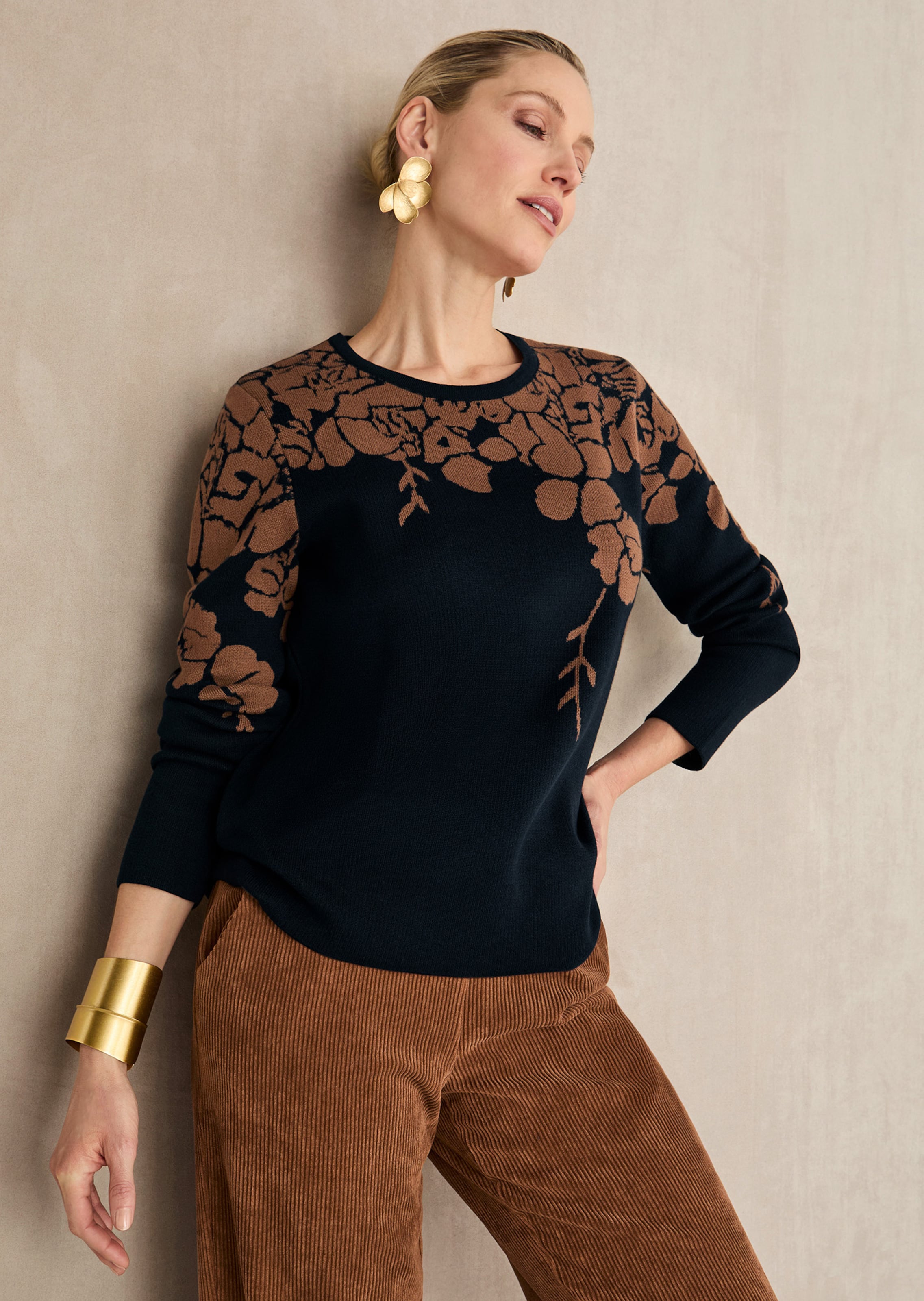 Pullover mit Blüten-Motiv