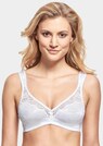 Soutien-gorge sans armature en coton et dentelle thumbnail 3