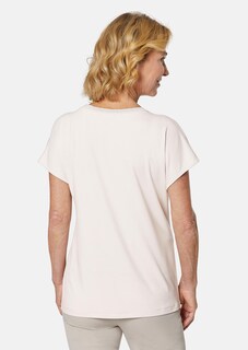 Blusenshirt mit Metallicdruck und Glitzersteinen thumbnail 3
