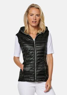 Quilted waistcoat with hood thumbnail 1