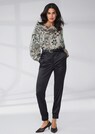 Burnout blouse with floral pattern and voluminous sleeves thumbnail 1