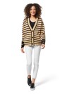 Gestreifte Strickjacke aus Merino und Kaschmir thumbnail 2