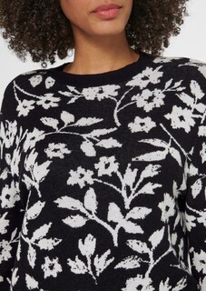 Pull jacquard à motif fleuri thumbnail 5