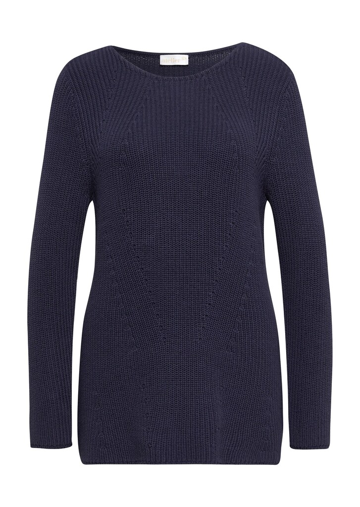 Figurschmeichelnder Pullover aus reiner Baumwolle