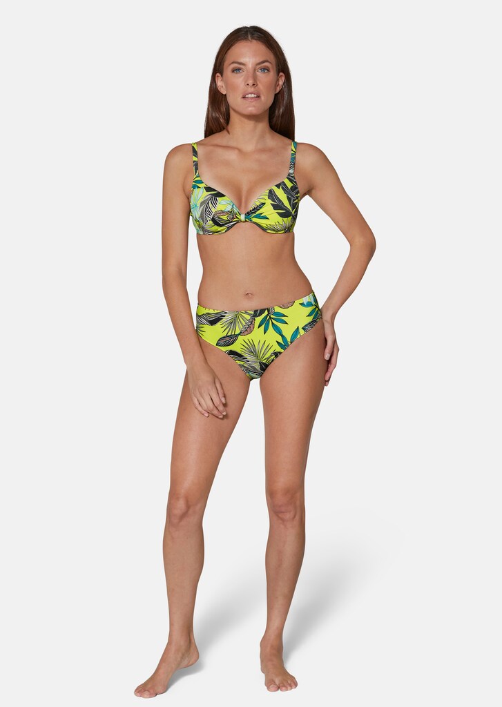 Bikini mit tropischem Blätterprint 1