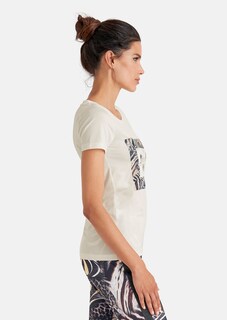 Short-sleeved shirt with animal print and logo lettering thumbnail 4