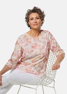 Fantastische gedessineerde blouse van viscose thumbnail 4