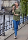 Flatteuze blouse zonder sluiting met modieuze kraag thumbnail 7
