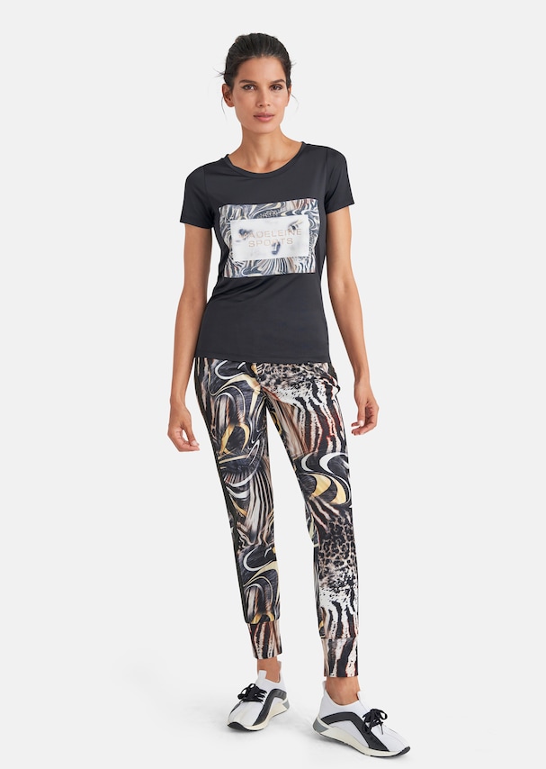 Jogg trousers with abstract animal print 1