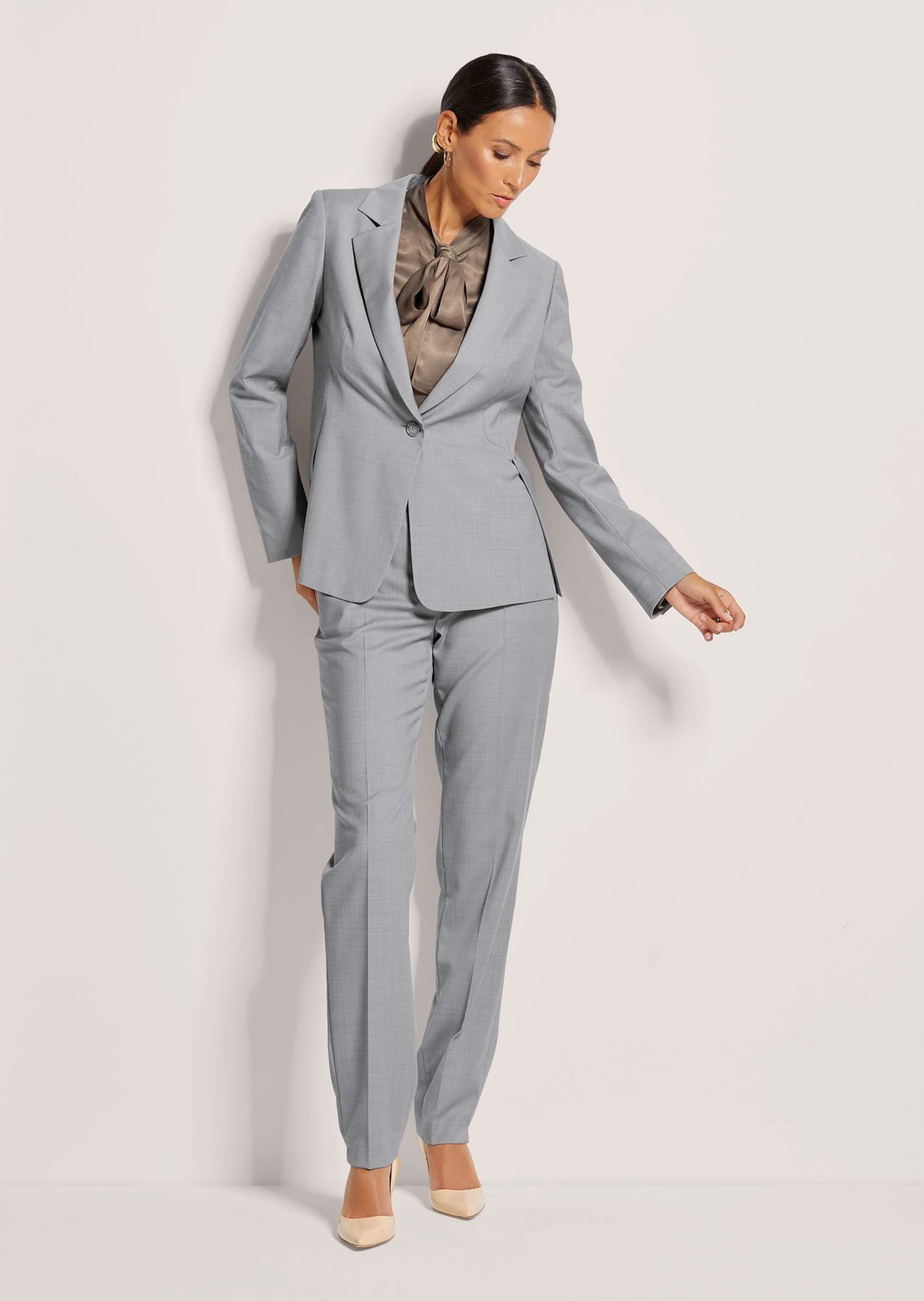 Blazer in stone grey melange MADELEINE Fashion