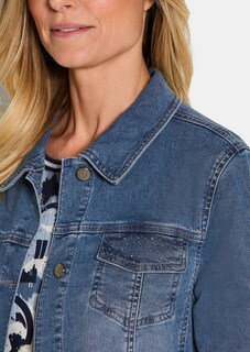Jeansjacke mit Ziersteinchen thumbnail 5