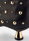 Leren enkellaarsjes met goudkleurige studs thumbnail 3