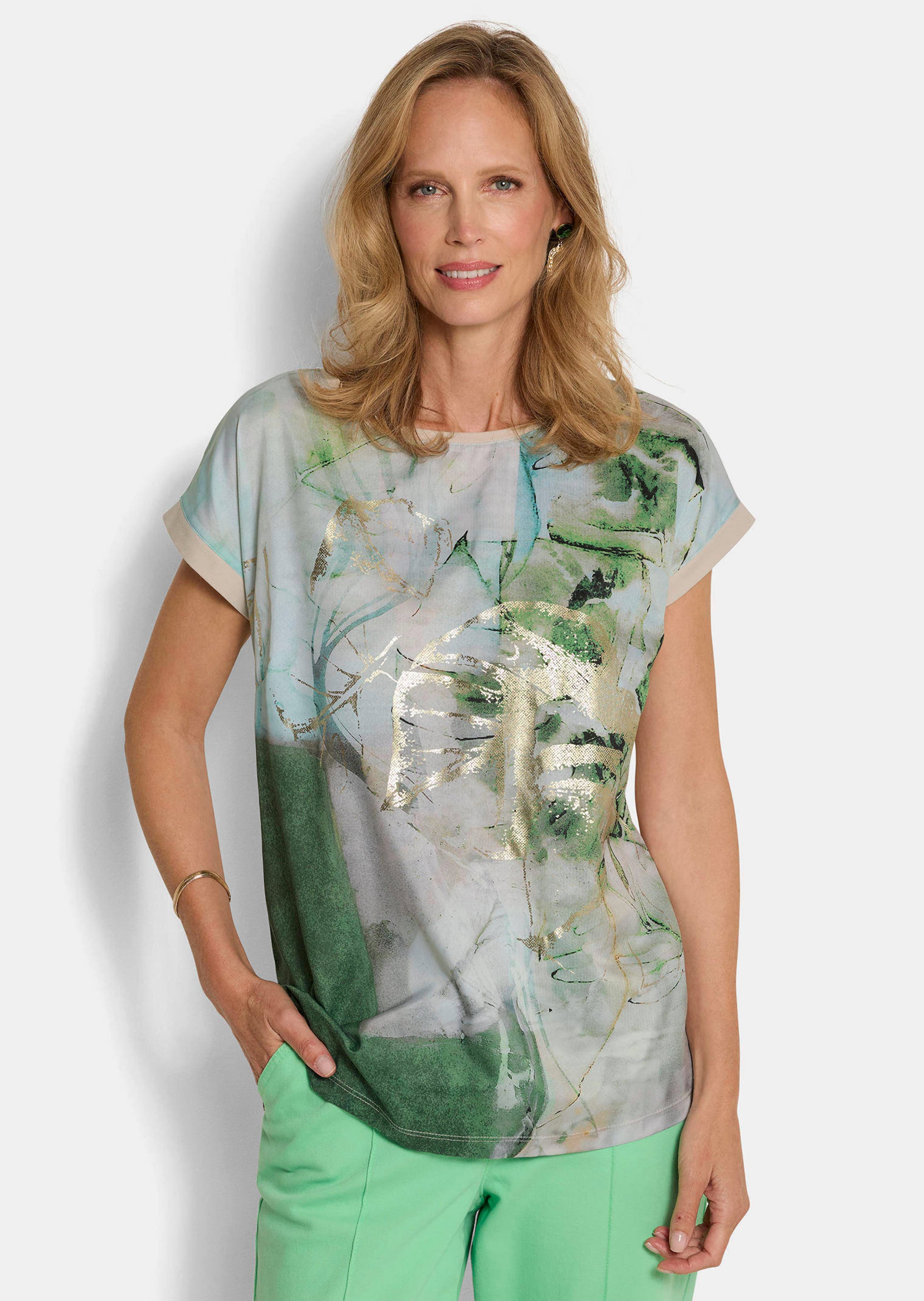 Blouseshirt met boothals