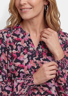 Viskosebluse mit Bordüre und Smokbündchen thumbnail 5