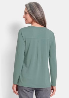 Blusenshirt mit Chiffon-Einsatz thumbnail 3