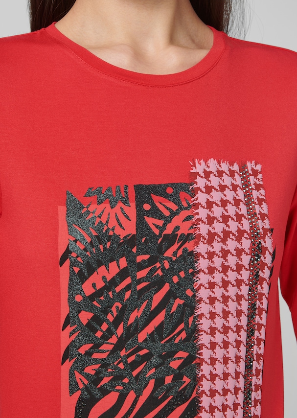 Halbarm-Shirt mit Unikat-Print 4