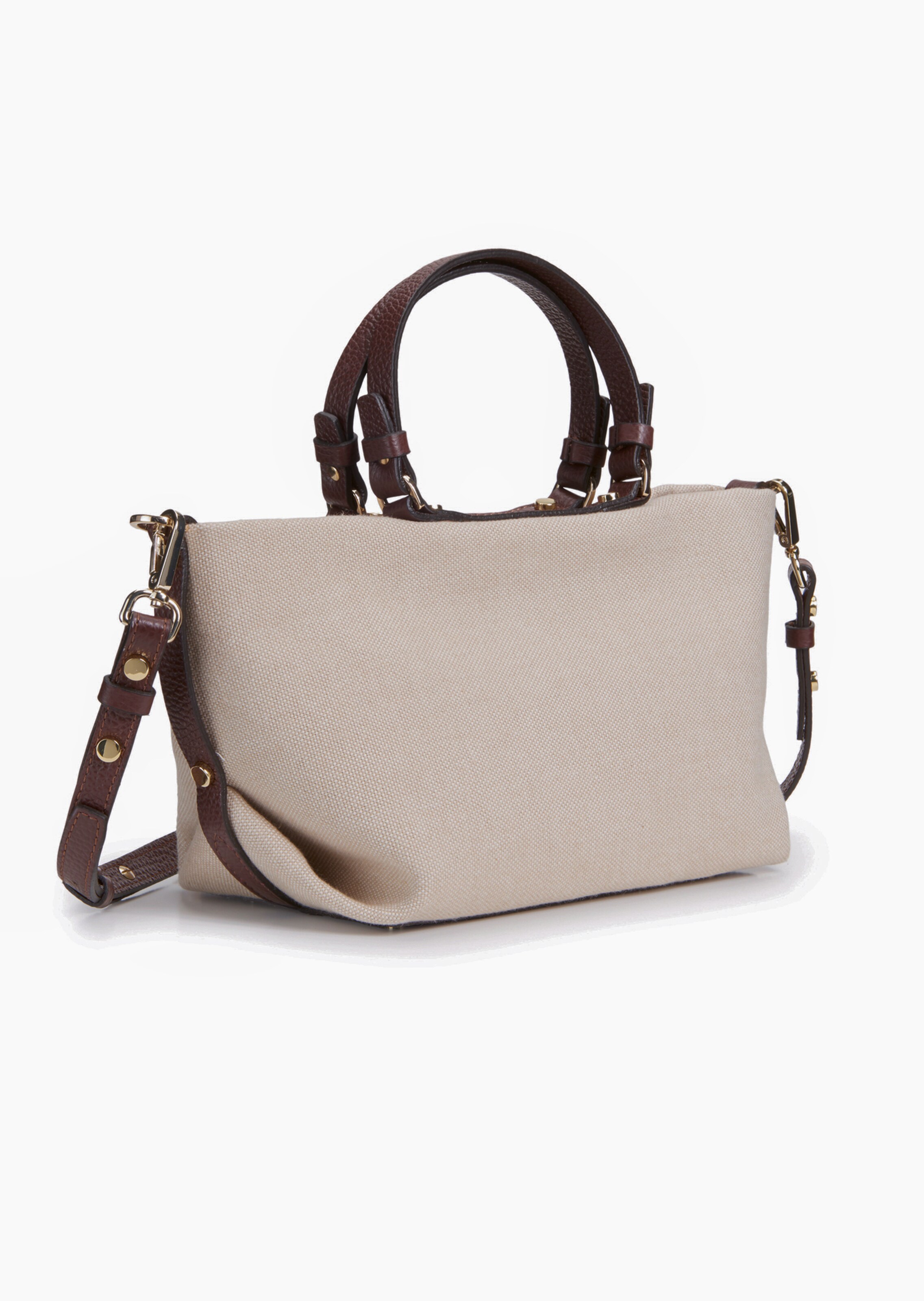 Shopper aus Leder und Textil