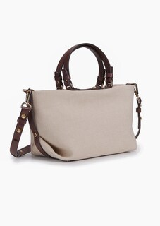 Shopper aus Leder und Textil thumbnail 1