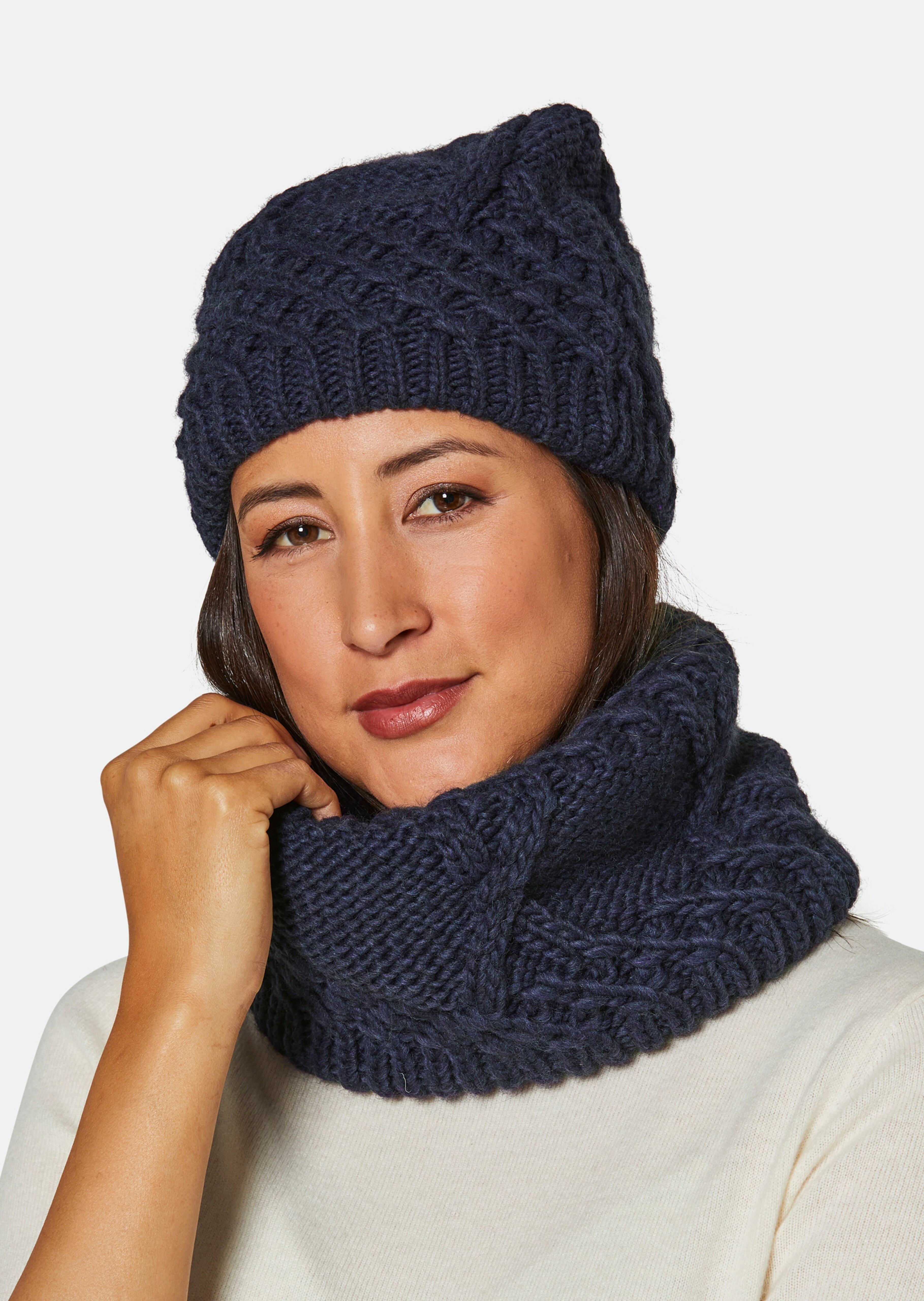 Echarpe snodd avec motif torsadé